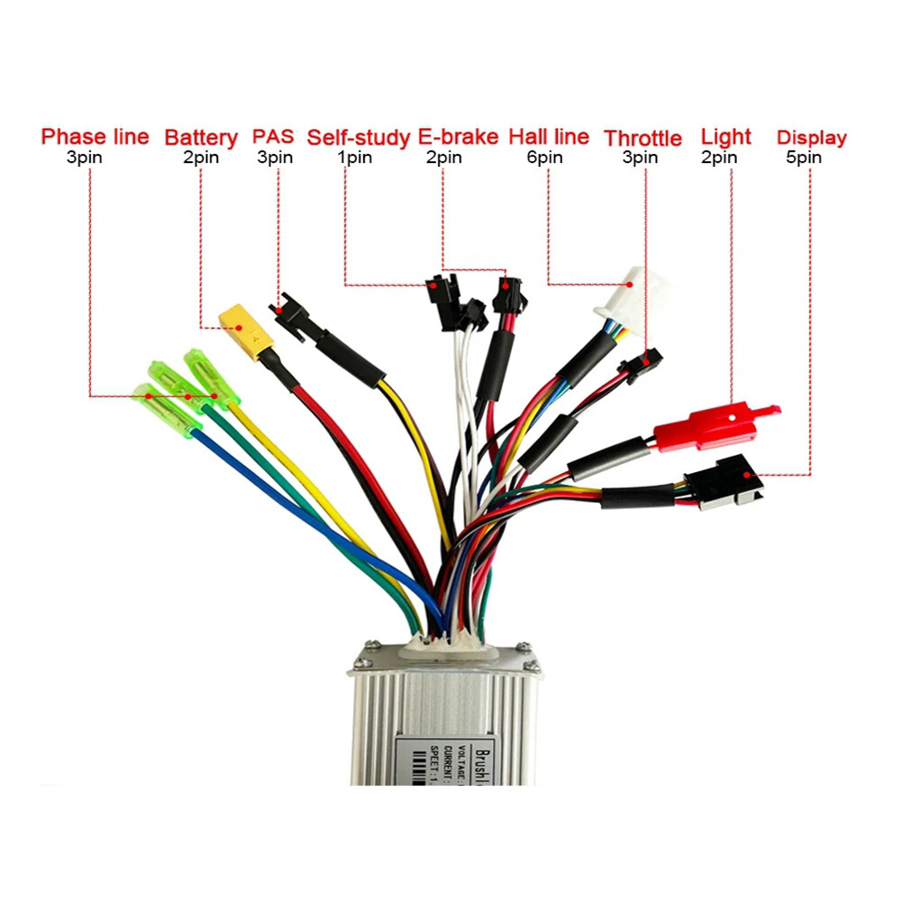 E-bike 250W-1000W 17-30A Sine Wave Controller+S866 Display+Thumb Throttle Kits