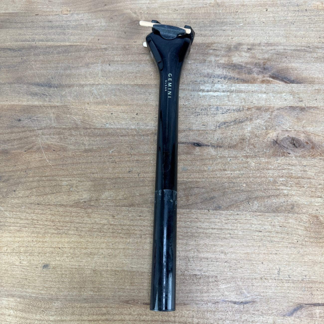 Light Use! Gemini Alsak SL UD Gloss Carbon 27.2mm x 350mm Zero Setback Seatpost