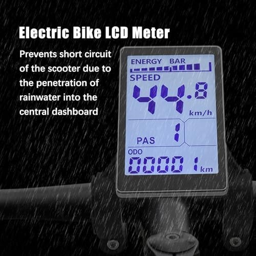 Electric Bike LCD Display 5 Pin 24V 36V 48V 60V Handlebar Mount Cycling Computer