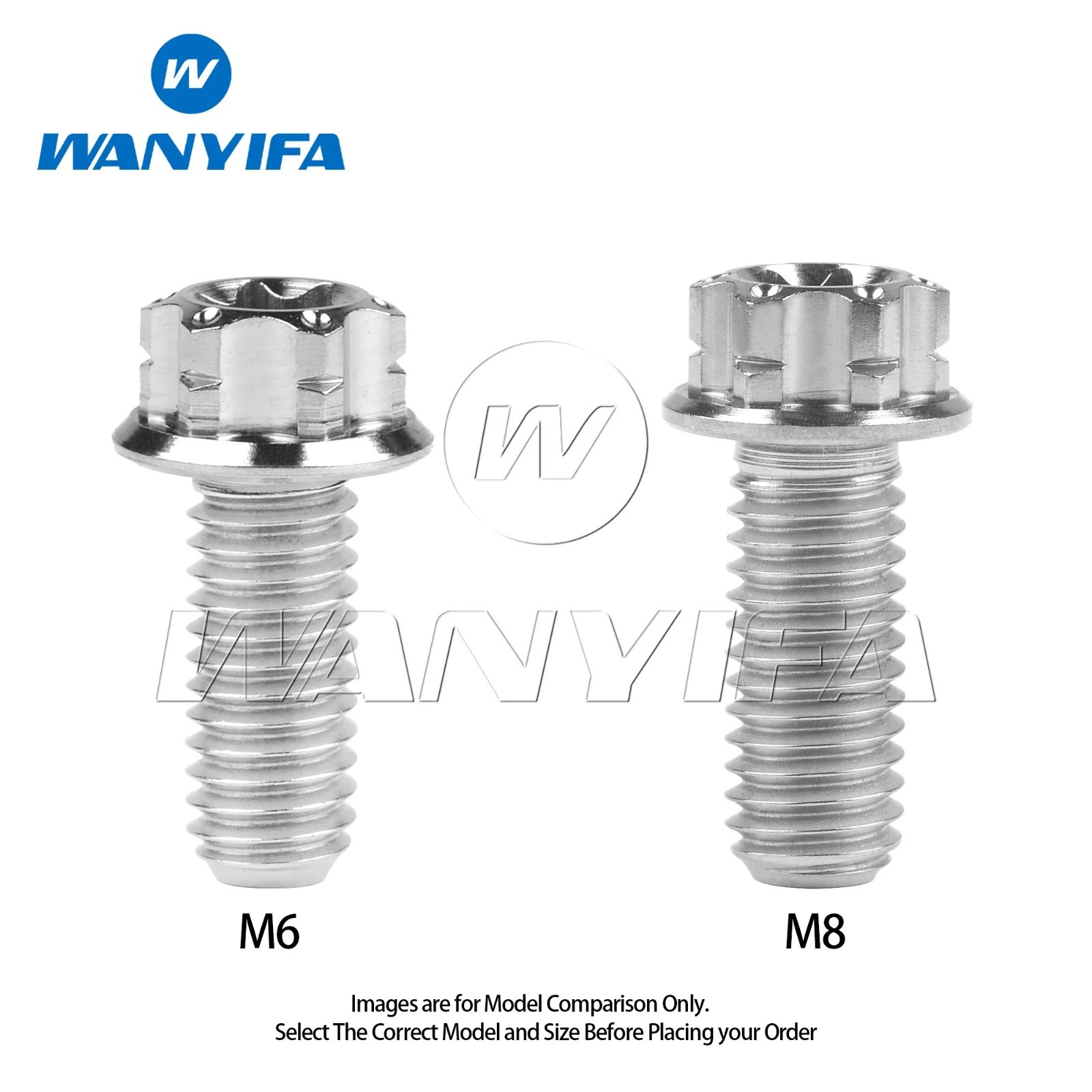 Wanyifa Titanium Bolt M6 x 10/15/20/25/30/35/40/45/50/55mm Torx Flange Head
