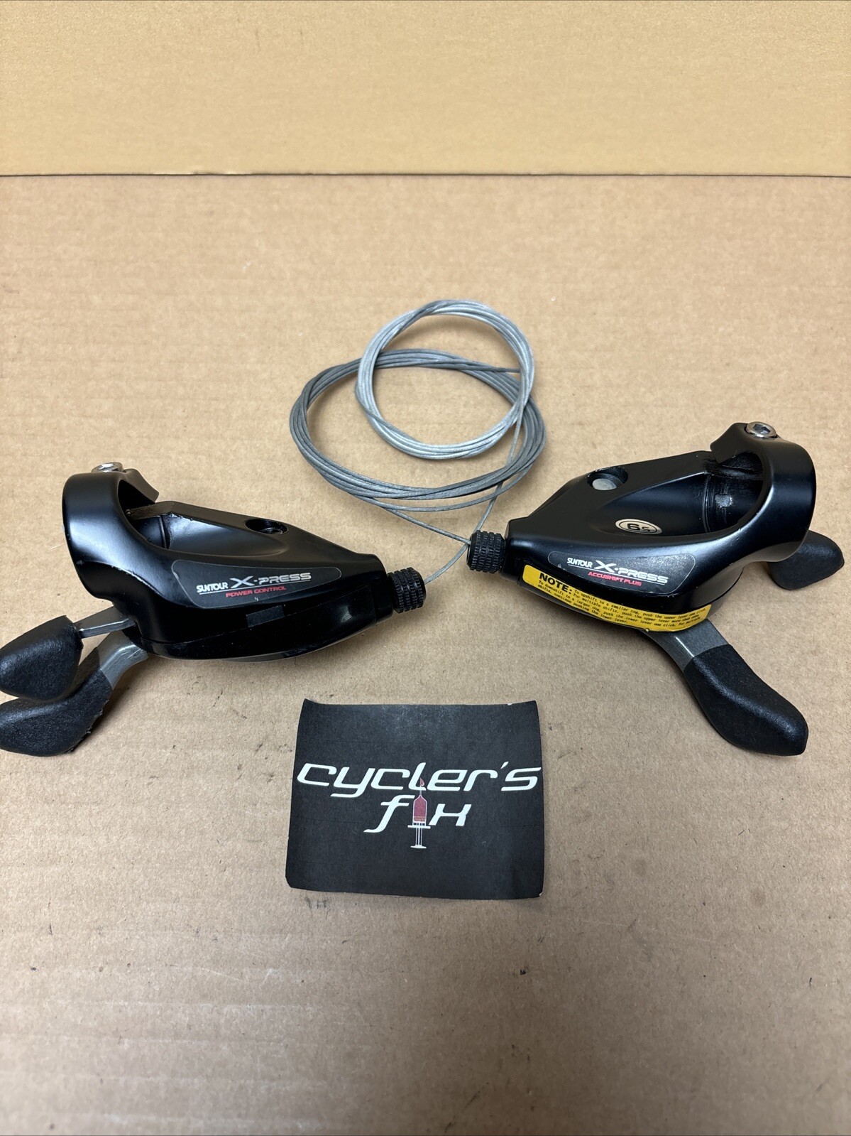 NOS Suntour 3×7 X-Press Accushift Thumb Shifter Set Mtb Hybrid Bike Fuji Trek
