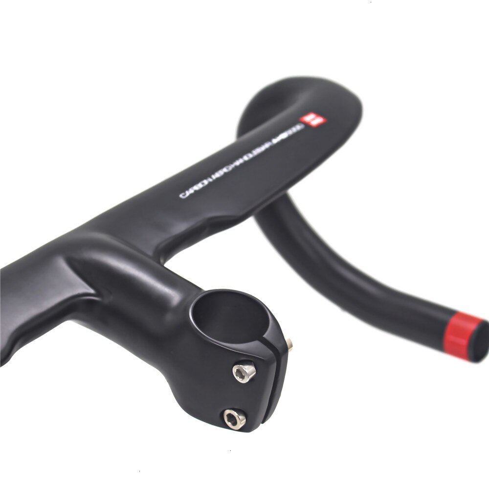 400/420/440mm Carbon Road Bike Integrated Handlebar Bicycle Bent Bars with Stem