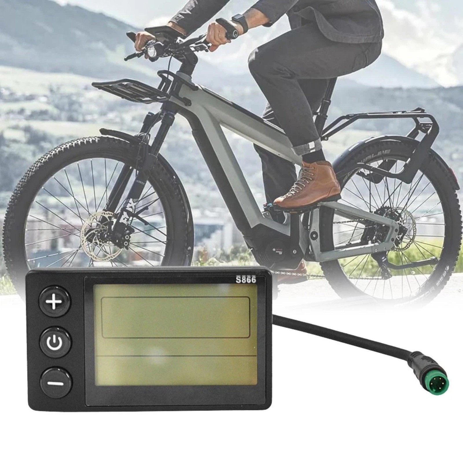 1PCS Universal Black Electric Bike Speedometer LCD Screen for Electric Scooter