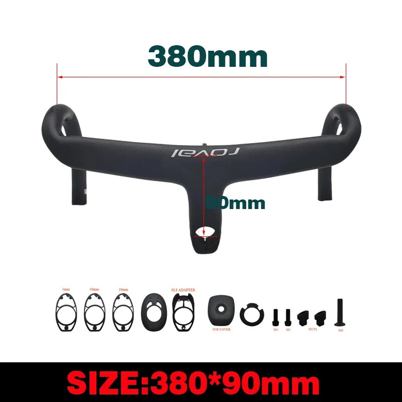 Carbon Fiber Internal Cable Routing Road Bicycle Handlebar Cockpit Di2 Drop Bar