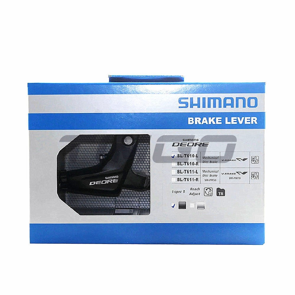 Shimano Deore BL-T610 MTB V-Brake Mechanical Disc Brake Lever 2 Finger I-SPEC B