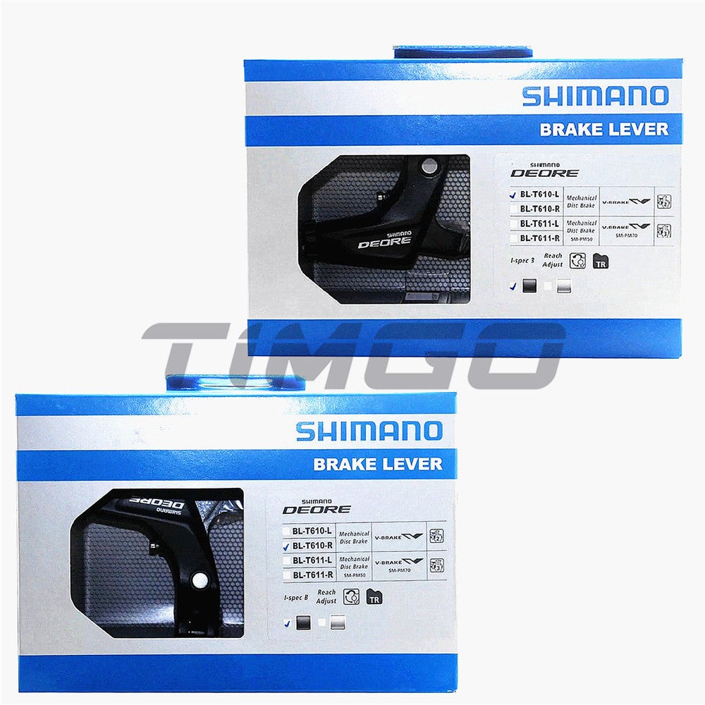 Shimano Deore BL-T610 MTB V-Brake Mechanical Disc Brake Lever 2 Finger I-SPEC B