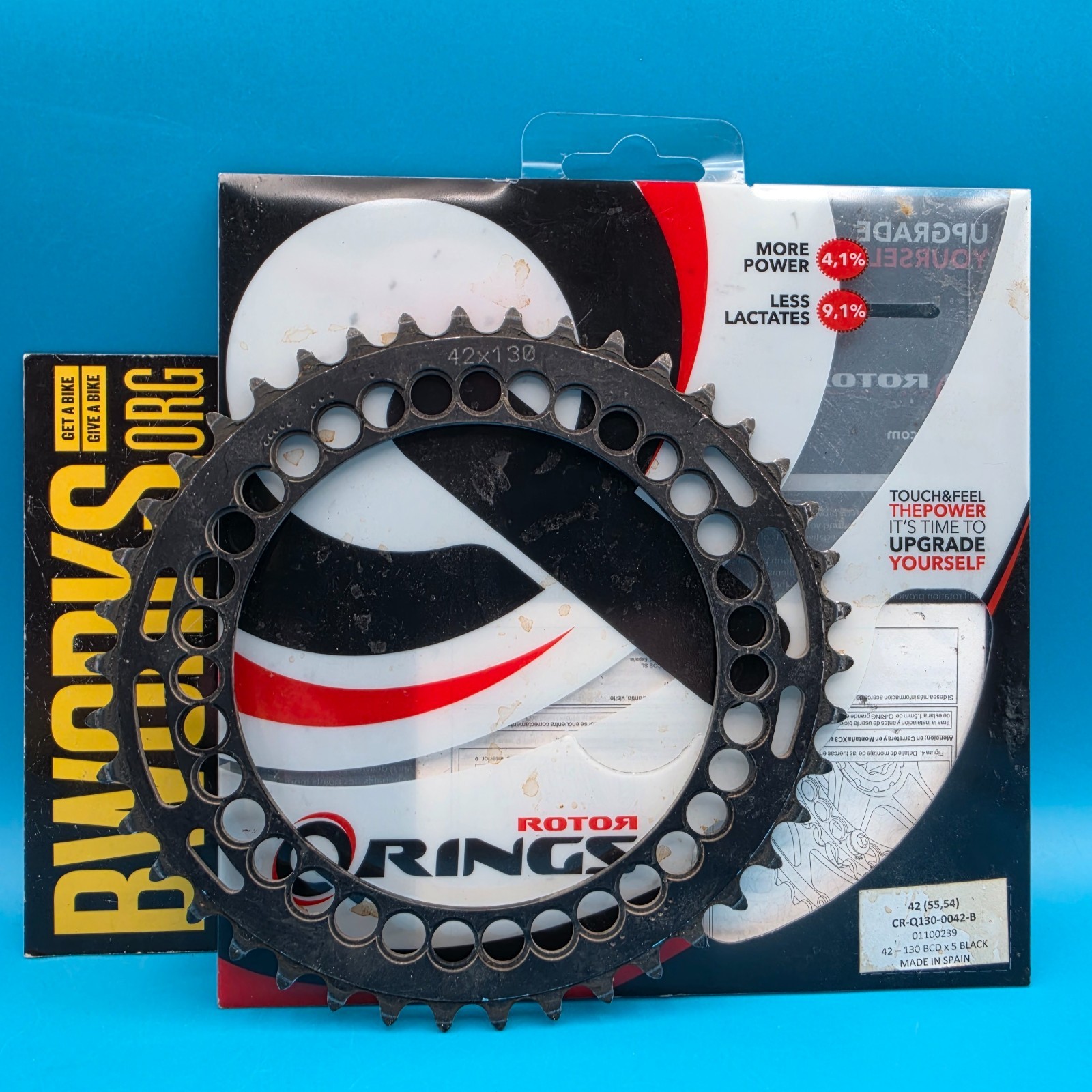 ROTOR Q Rings 42 Tooth Alloy Oval Chainring 5 Bolt 130 BCD f1