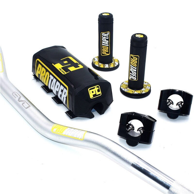 Handlebar For PRO Taper Pack Bar 1-1/8″ Handle bar Pads Grips CNC 28.5mm Adapter