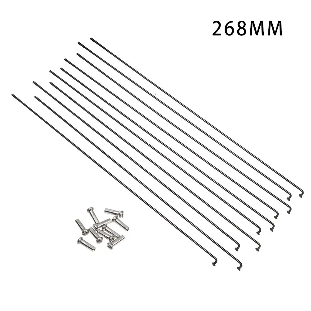 10Sets 14G Bicycle Stainless Steel Spokes with Nipples Outdoor Mountain Road Bik