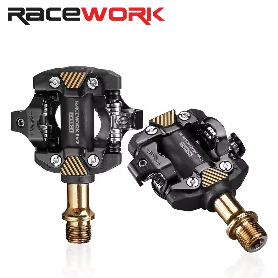 RACEWORK MTB Pedal Self-Locking SPD Pedals Mountain Bike Cleats Bearing Footrest