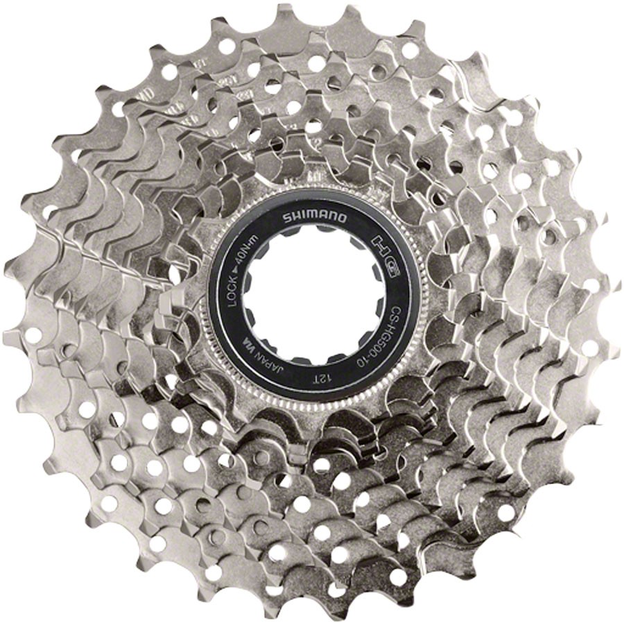 Shimano CS-HG500 Cassette – 10-Speed, 12-28t, Silver