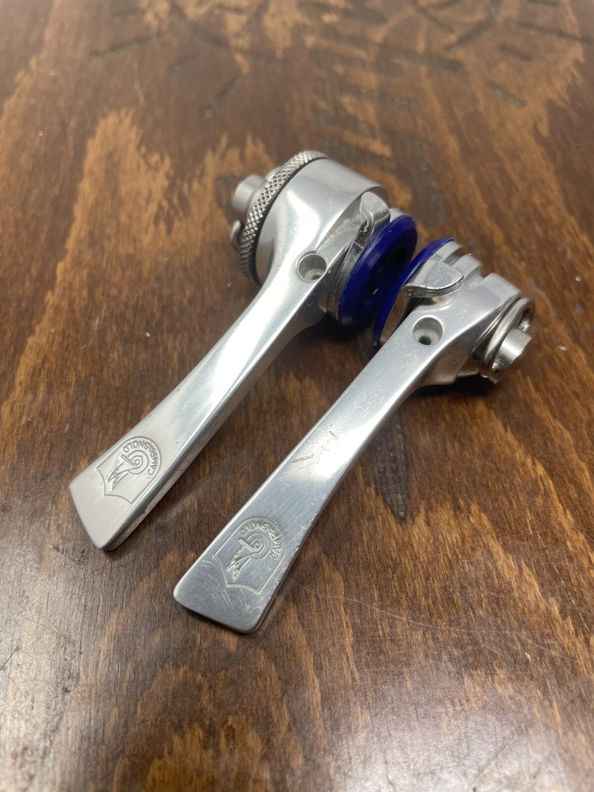 Vintage NOS Campagnolo C Record Syncro Silver Downtube Friction Shifters D RARE