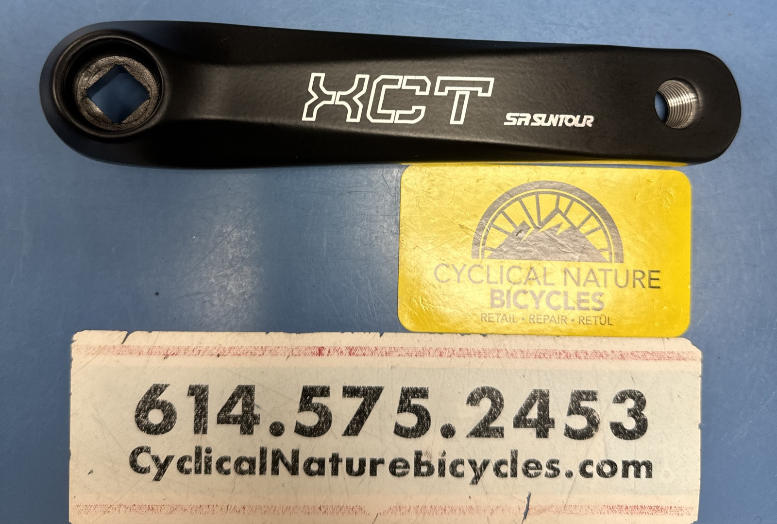 SR Suntour XCT Left Crank Arm 152mm Black Square Taper NOS