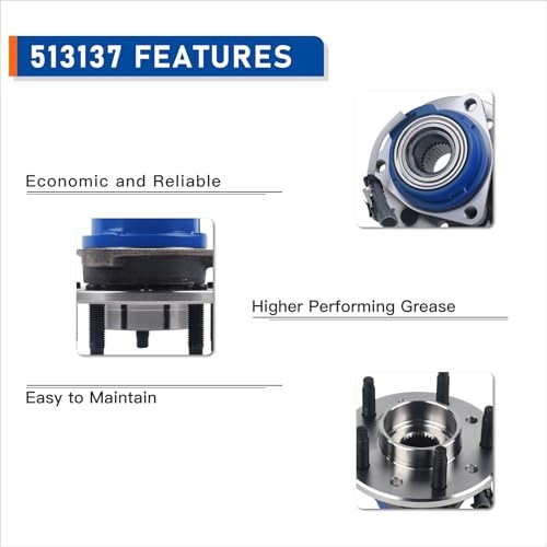 Pair 513137 Front Wheel Hub and Bearing Assembly Compatible with 2004-2005