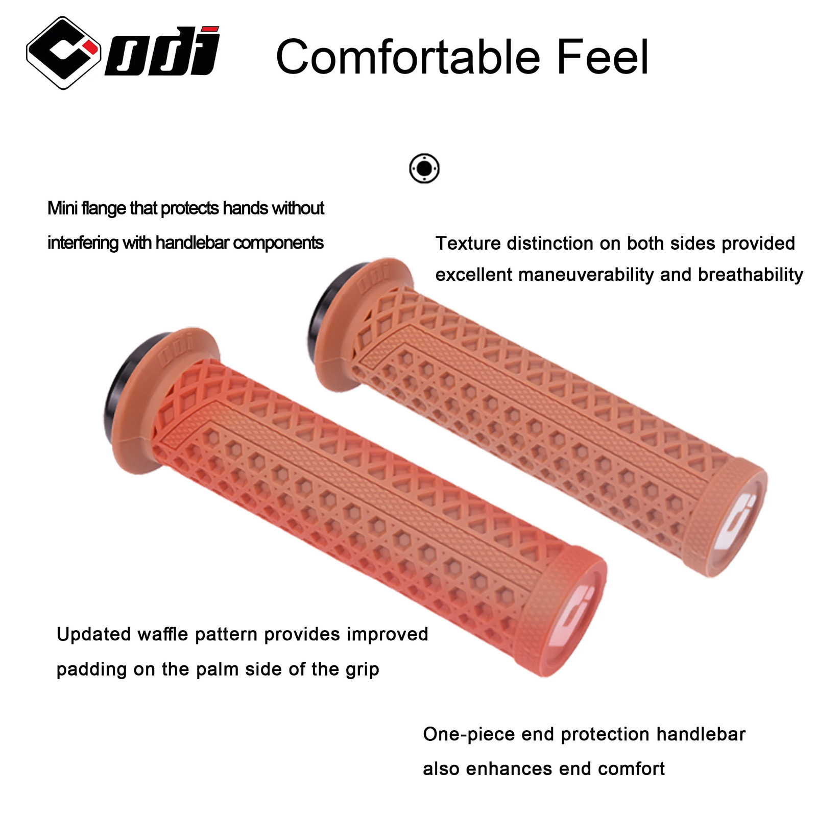 1Pair Lock-On Silicone Mountain Bike Grips Shock-Absorbing Anti-Slip Comfortabl