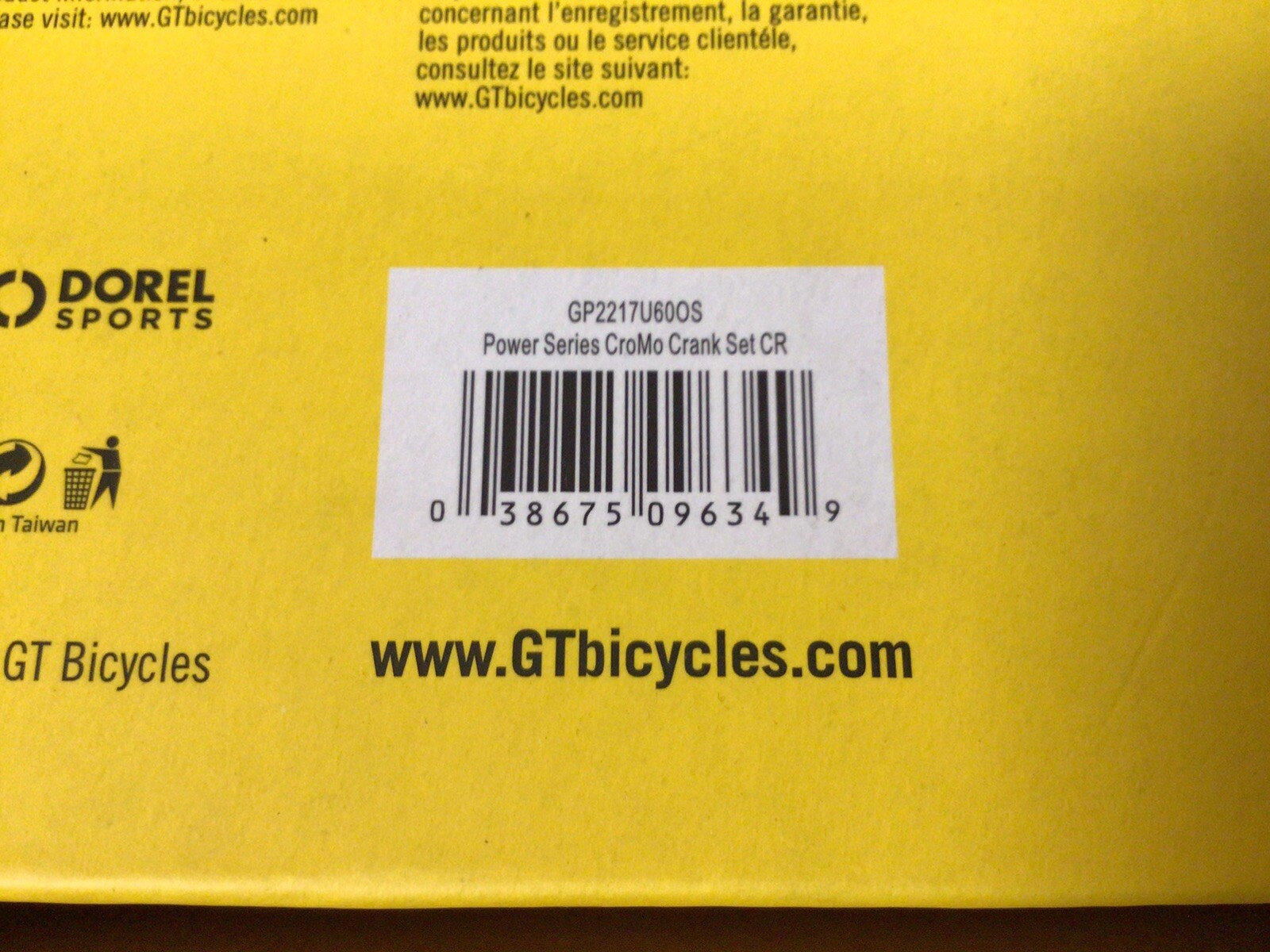 GT Power Series Polished Chromoly Crank Set Without Chainring 175mm 19mm