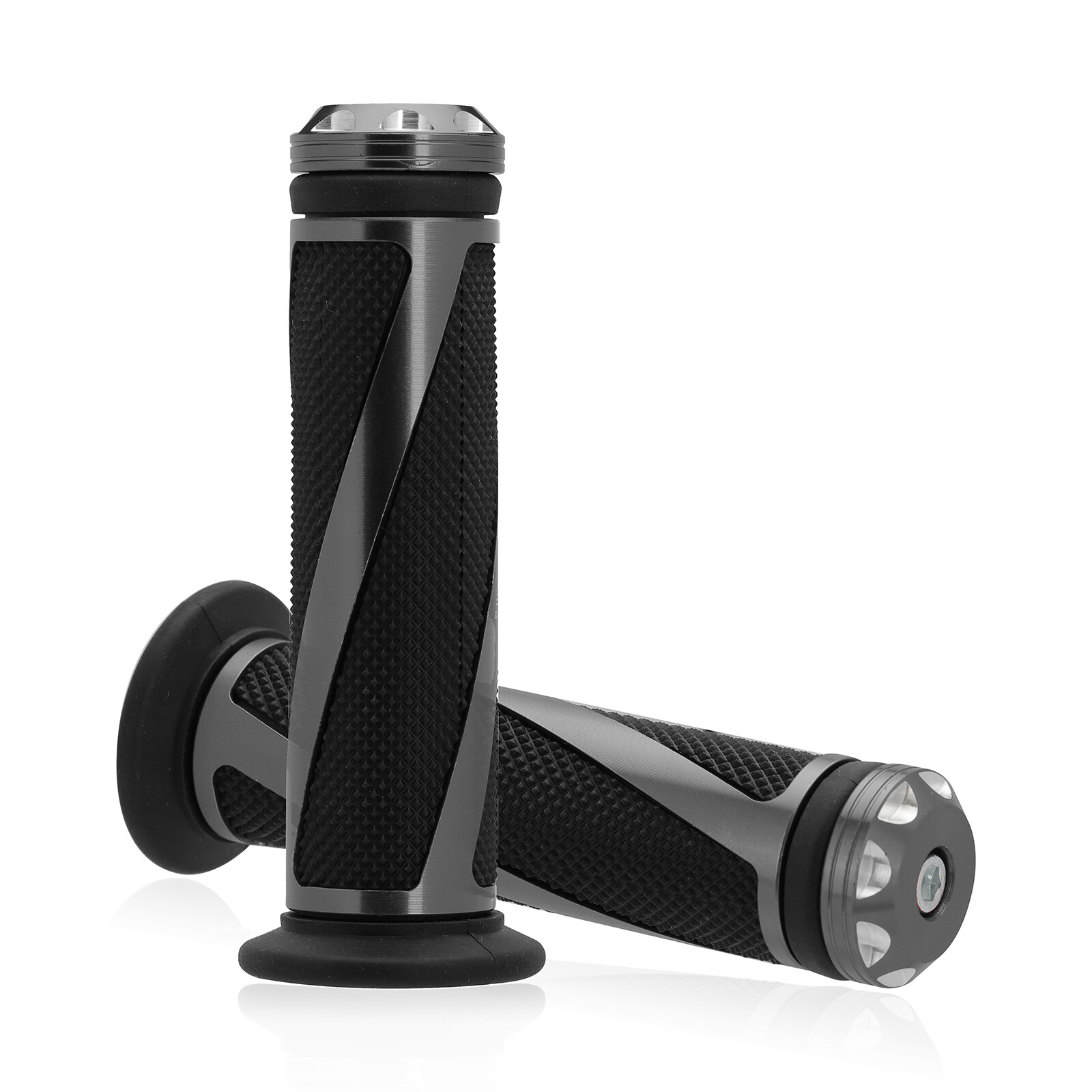 Handle Grips Motorcycle Handlebar Grip Dirt Pit Bike 7/8″ Rubber Gel Hand Grips