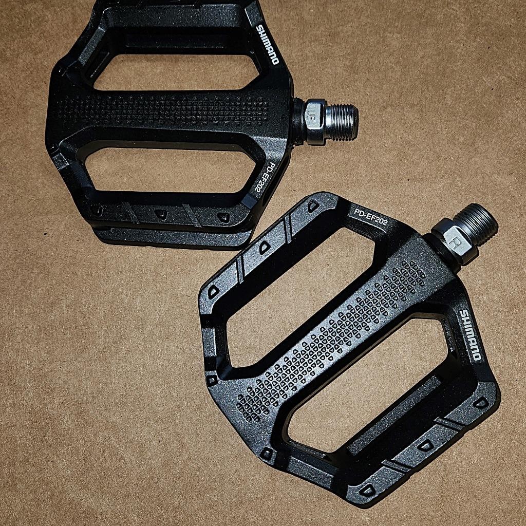 Shimano Bike Flat Pedals PD-EF202 Black Everyday OPEN PACKAGE