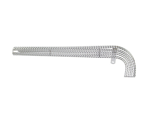 16″ LONG VINTAGE LOWRIDER LUCKY 7 TWISTED CHAIN GUARD IN CHROME FOR 20″ BIKES.