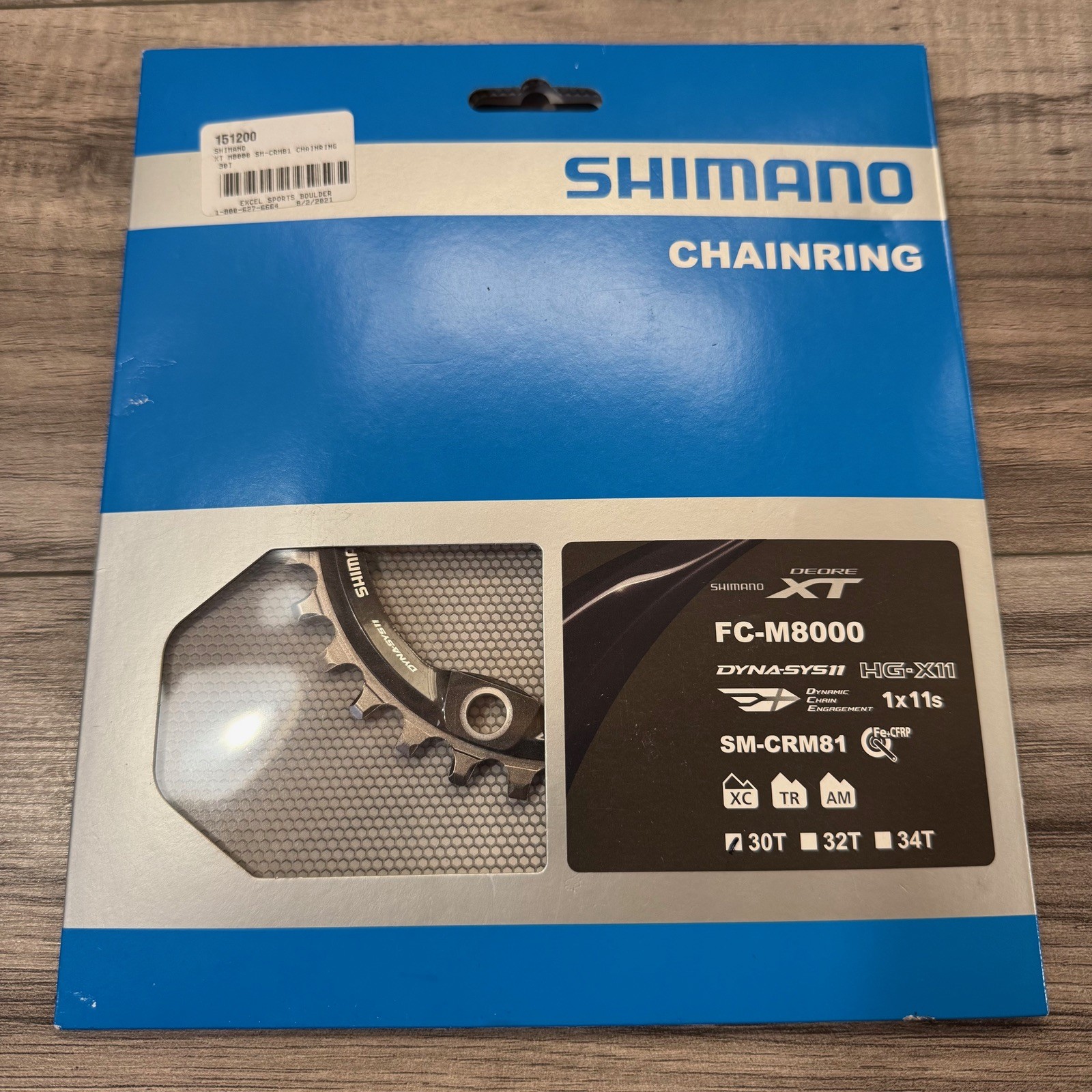 Shimano Deore XT 30T 1×11 Speed FC-M8000 Chainring 96mm