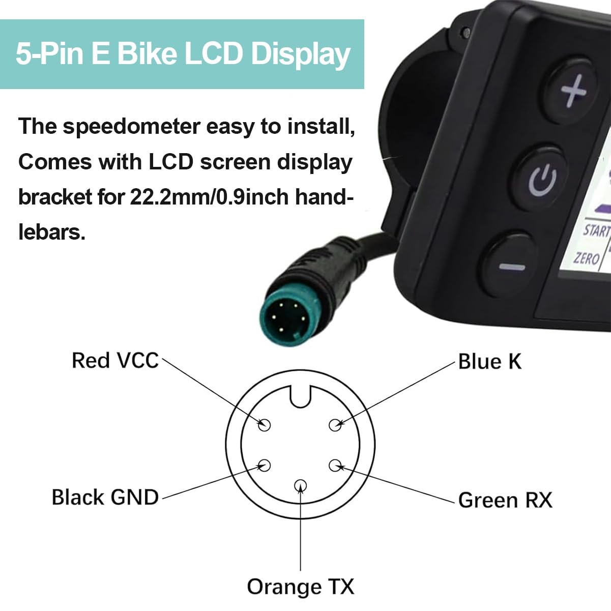 Electric Bikes LCD Display, S866 Electric Bicycle LCD Display Meter, 24V 36V 48V