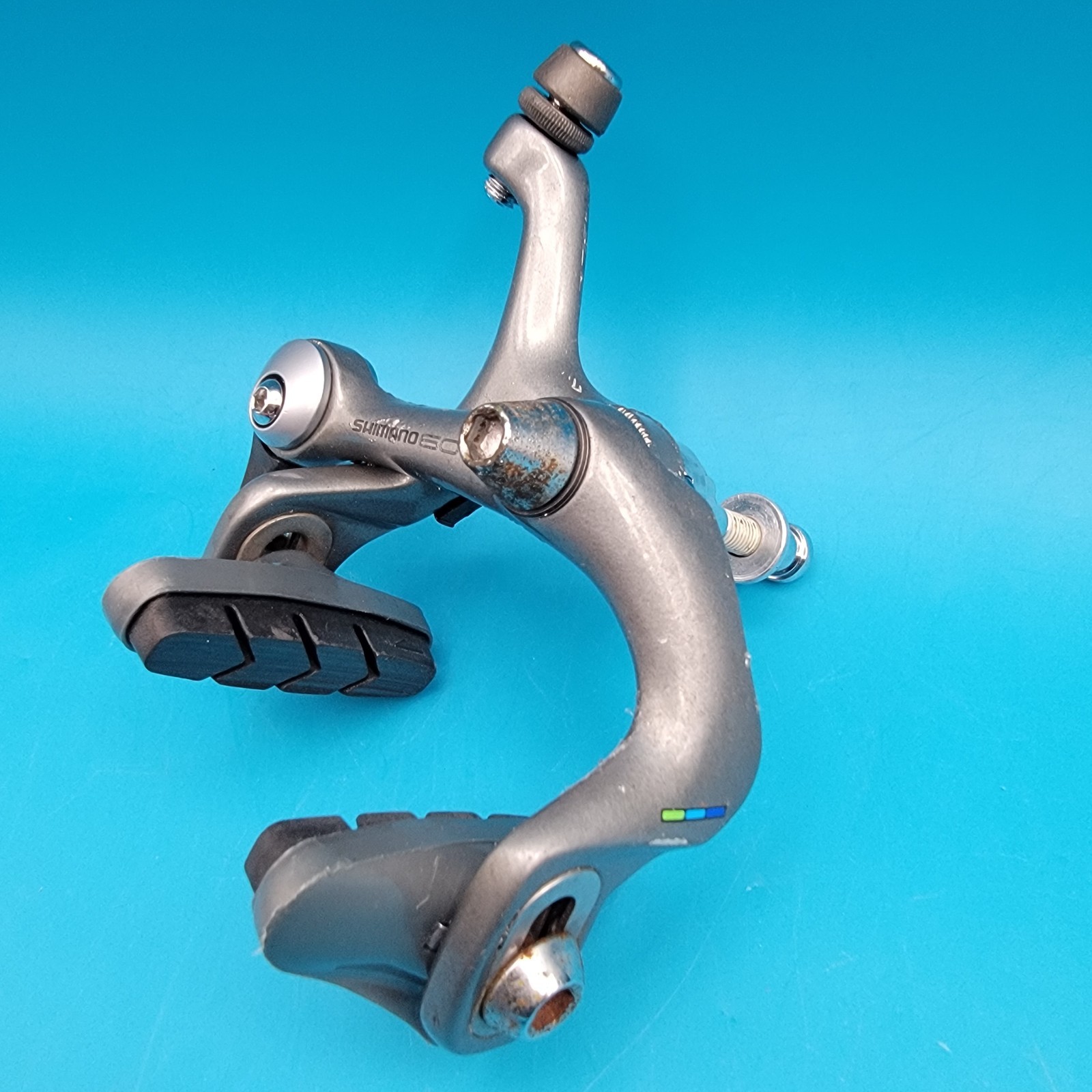 Shimano 600 Tricolor BR-6400 Gray Short-Reach Side-Pull Brake Calipers e18