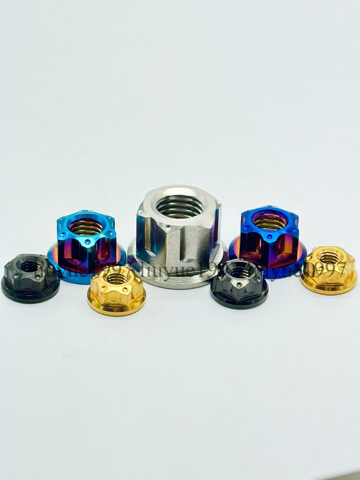 Titanium Nut M6 M8 M10 M12 M14 M16 M20 Ti Flange Nuts for Motorcycle Rear Axle