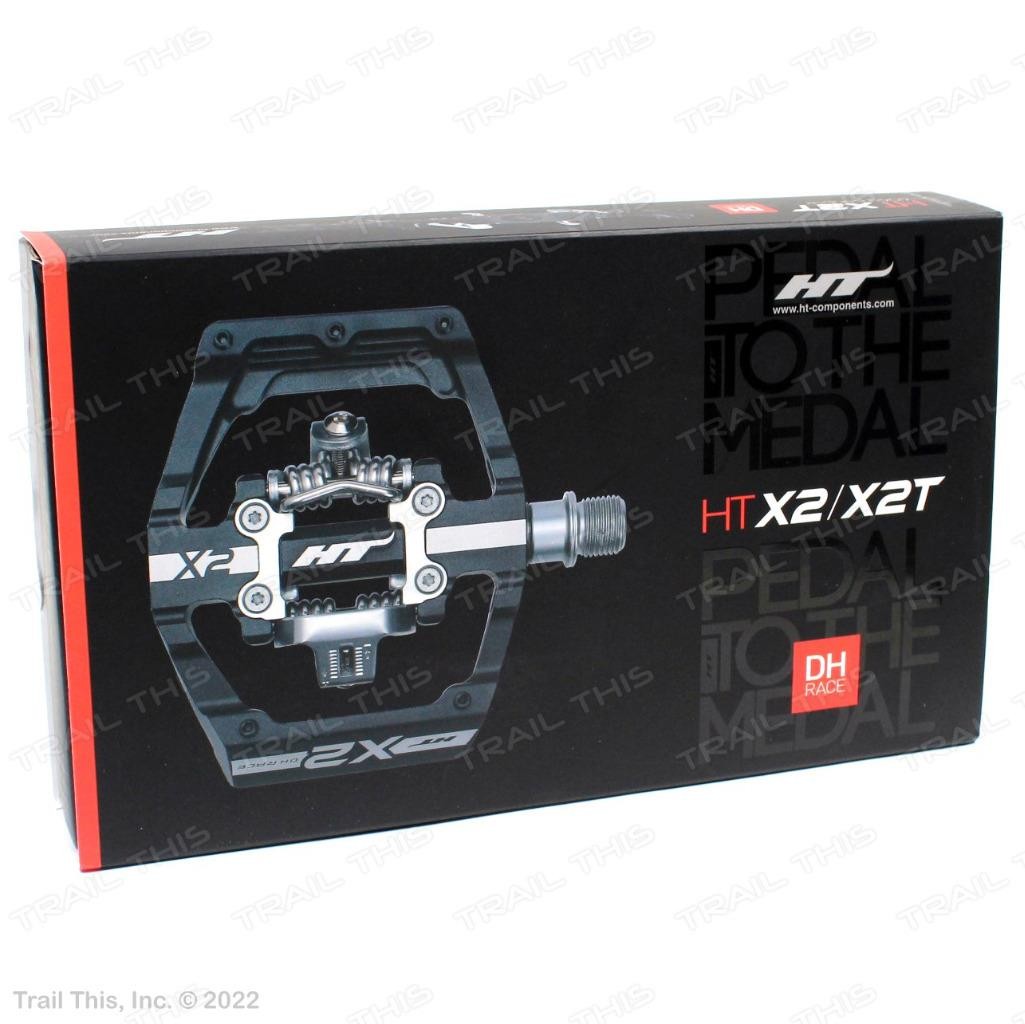 HT Components X2 Purple Pedals Clipless Downhill Bike Platform CrMo