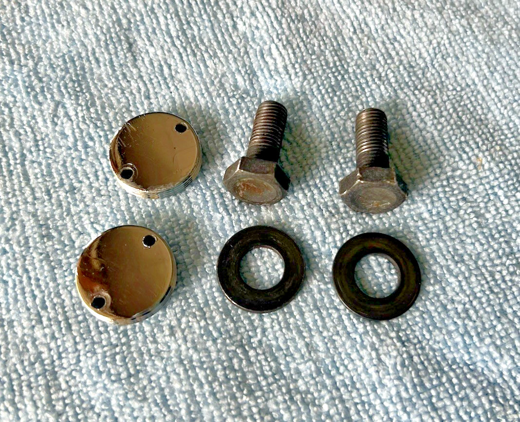 Vintage Shimano FC-M730 Deore XT Crank Bolts Dust Caps 2-Pin Silver 80s MTB Kit