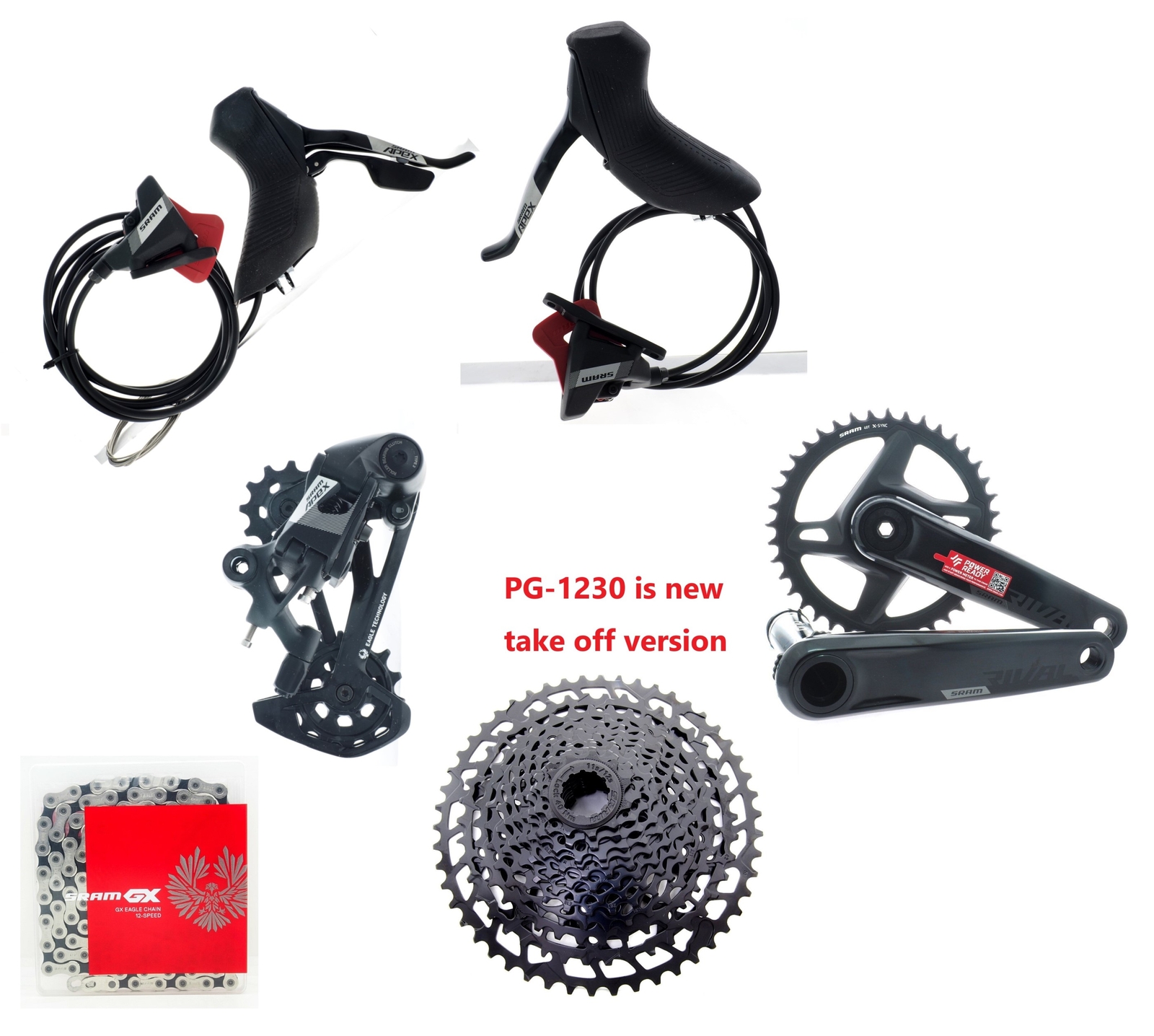 SRAM APEX 1×12 Eagle Mechanical Shifter/Rear Derailleur/CN/CS/FC Groupset READ