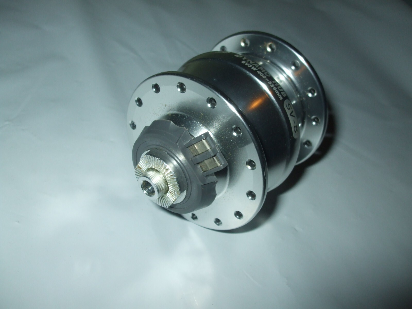 SP Shutter-Precision SV-8-F Dynamo Hub, Folding Bike, 74mm x 9mm QR, 28°