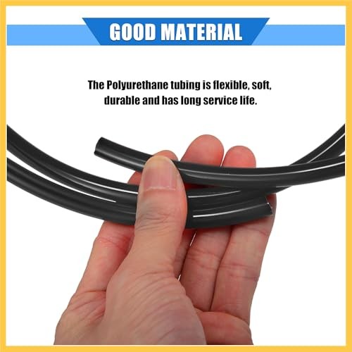 Fuel Vent Line Hose, 0.2″x157″ 5mm x 4m Gas Line Petrol Hose Tube Universal