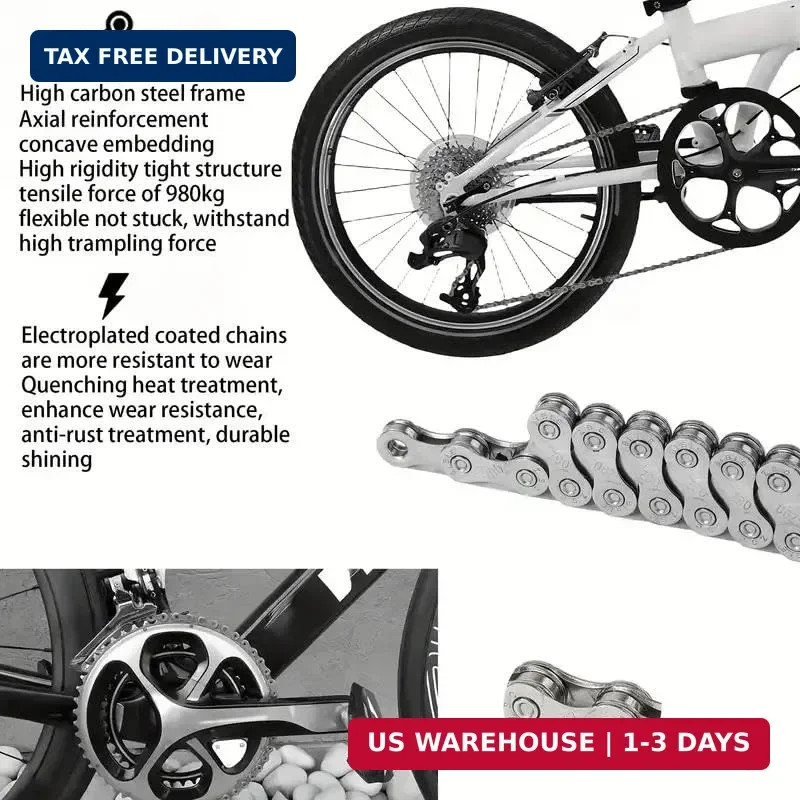 6/7/8 Speed Bike Chain,Suitable for Road Bicycles,Mountain Bike Accessories,Full