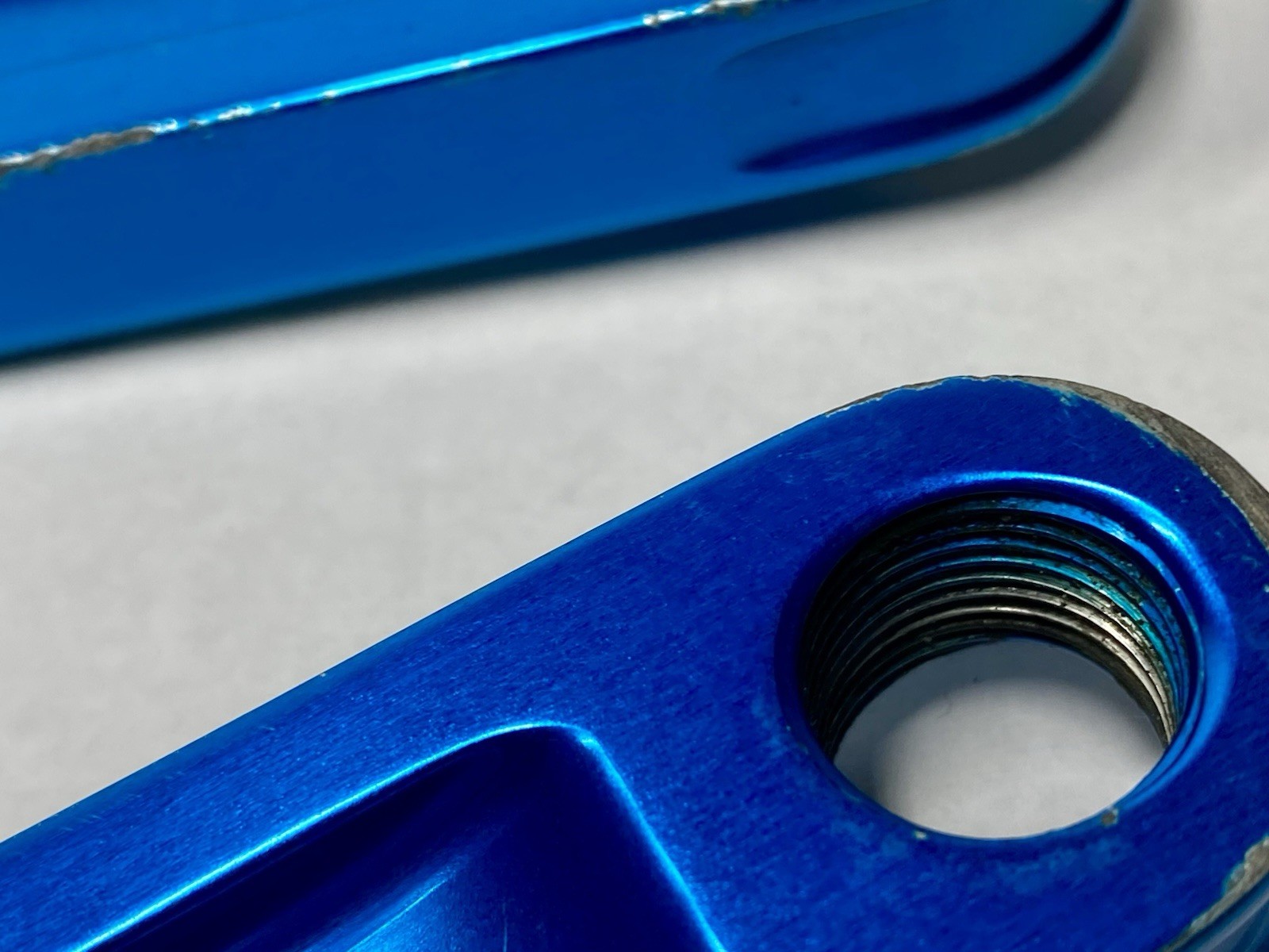 Kooka Blue Anodized MTB Crankset 175mm w/ BB-UN71 & REAL 22T Ring Vintage CNC