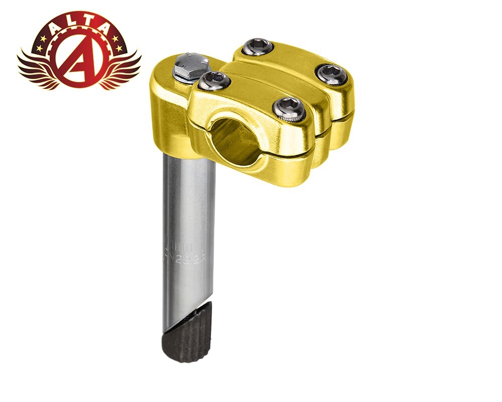 ALTA Alloy GOLD (22.2mm) 4 Bolt Old School Bicycle Stem BMX MTB Cruiser Bike