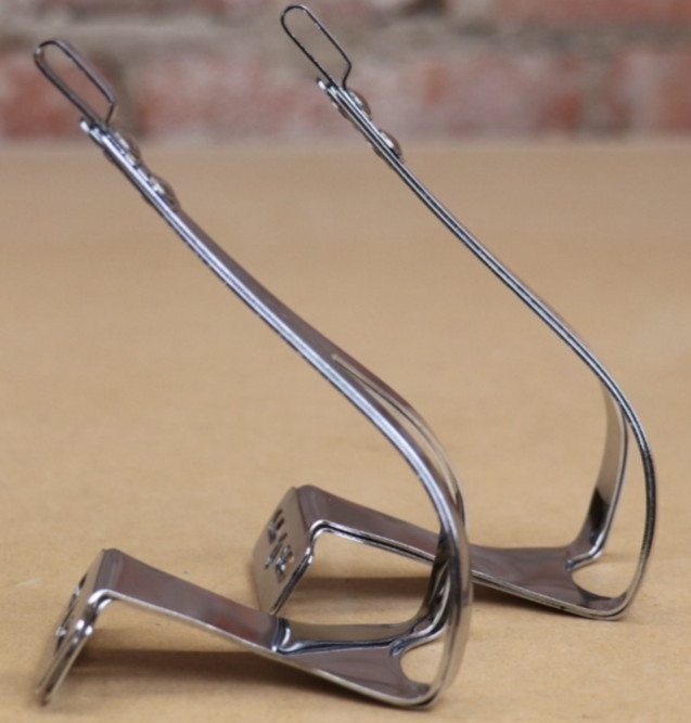 NOS Vintage Christophe Double Steel Toe Clips Large Cyclocross/Track New