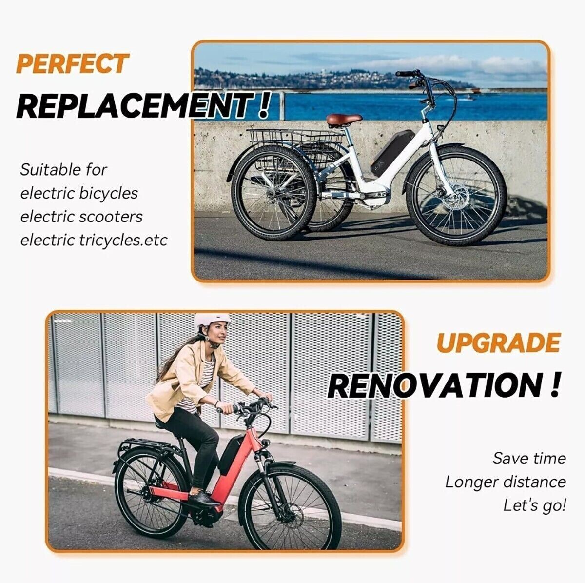 EBIKE BATTERY LITHIUM Li-Ion 36V 48V 15AH 40A BMS 0-1800W Electric Bike Bicycles