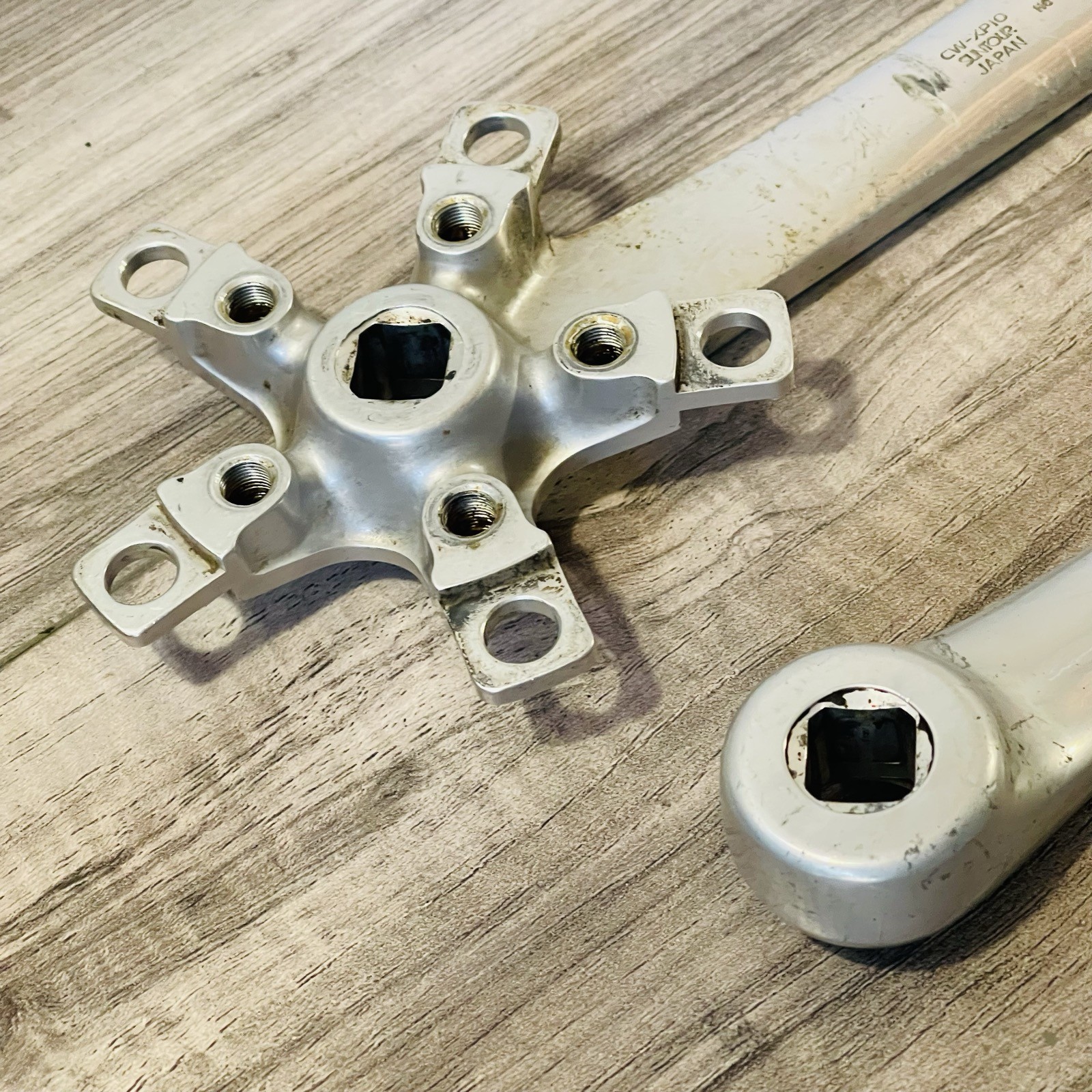 Vintage Suntour XC Pro MD Square Taper Crank Arms Grease Guard 175 Triple