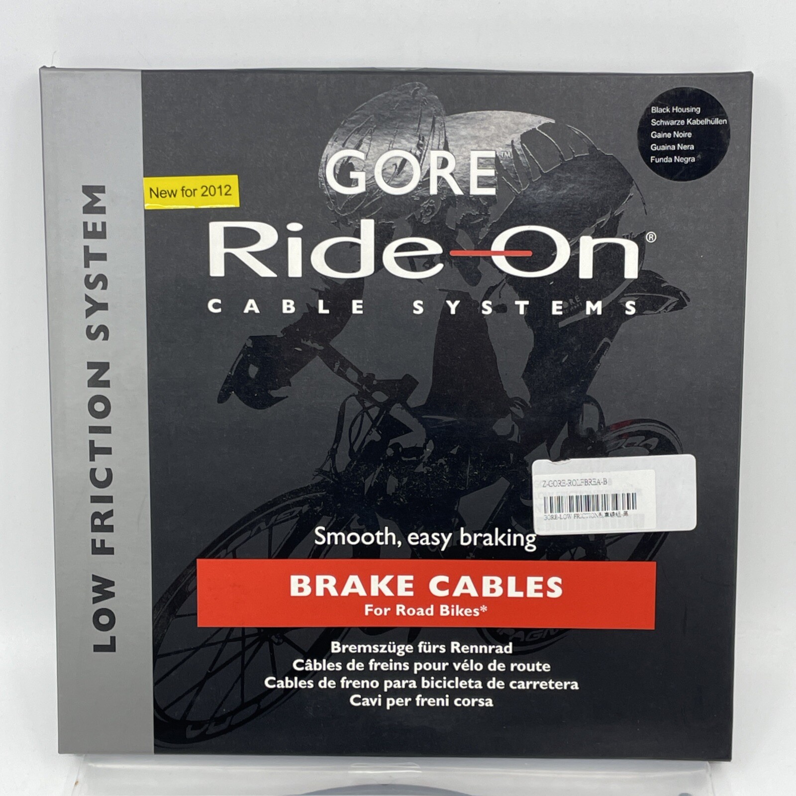 Gore RIDE-ON BLACK Low Friction Road Brake Cable/Housing Set Shimano Campagnolo