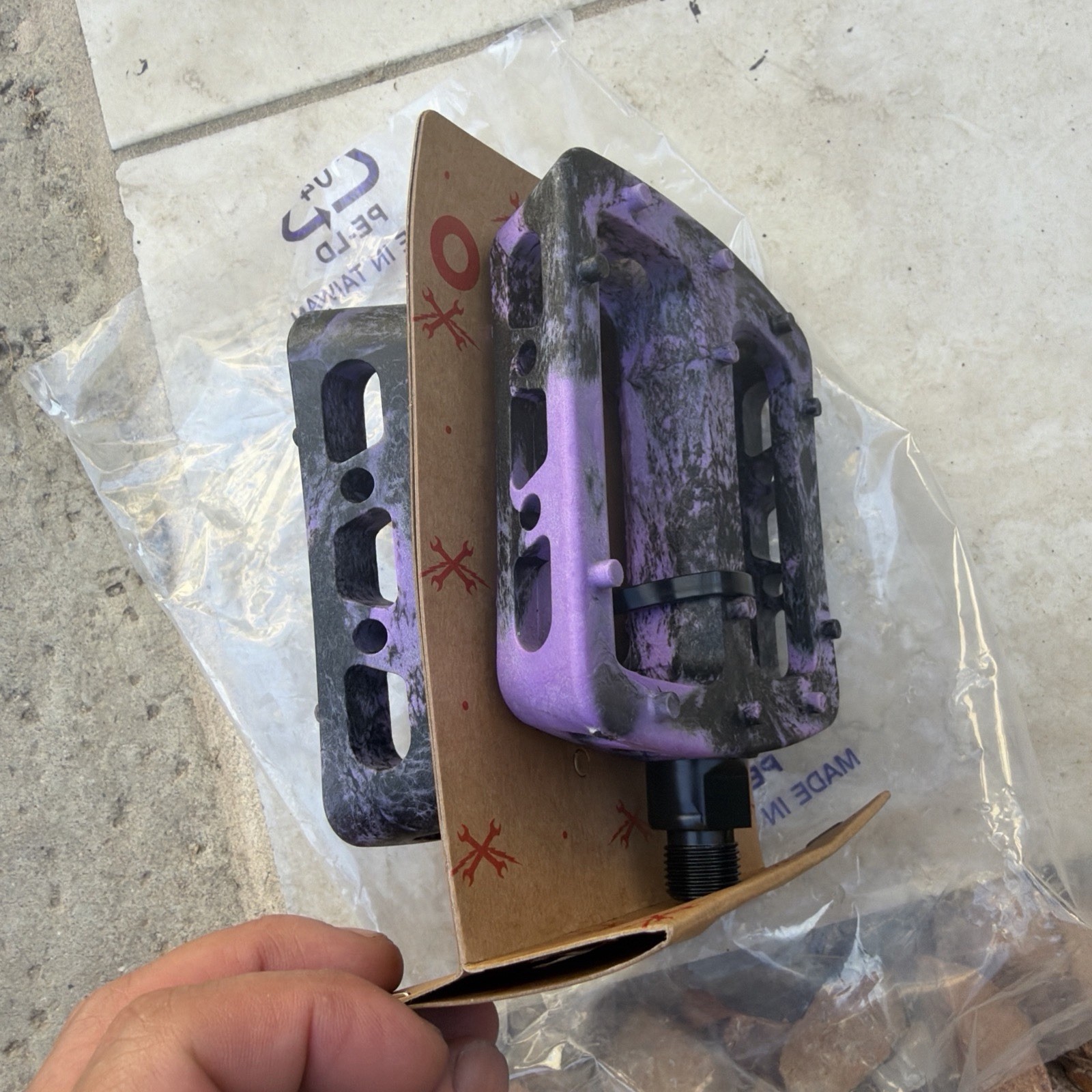 ODYSSEY Twisted Pro PC Pedals Purple/Black swirl 9/16