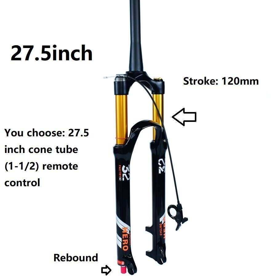 26/27.5/29inch Mountain Bike Front Suspension Air Fork Rebound Adjustment
