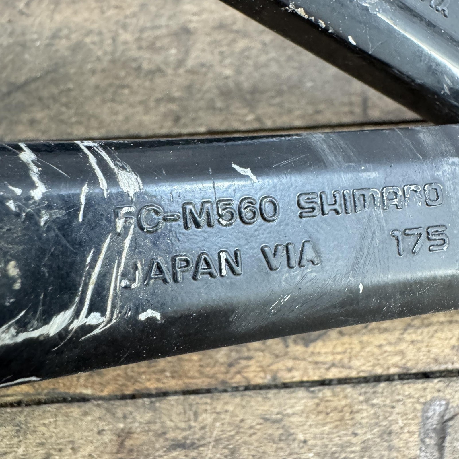 Vintage Shimano Deore LX Crank Set FC-M560 175 Mm 110 BCD MTB Black Arms 1990s