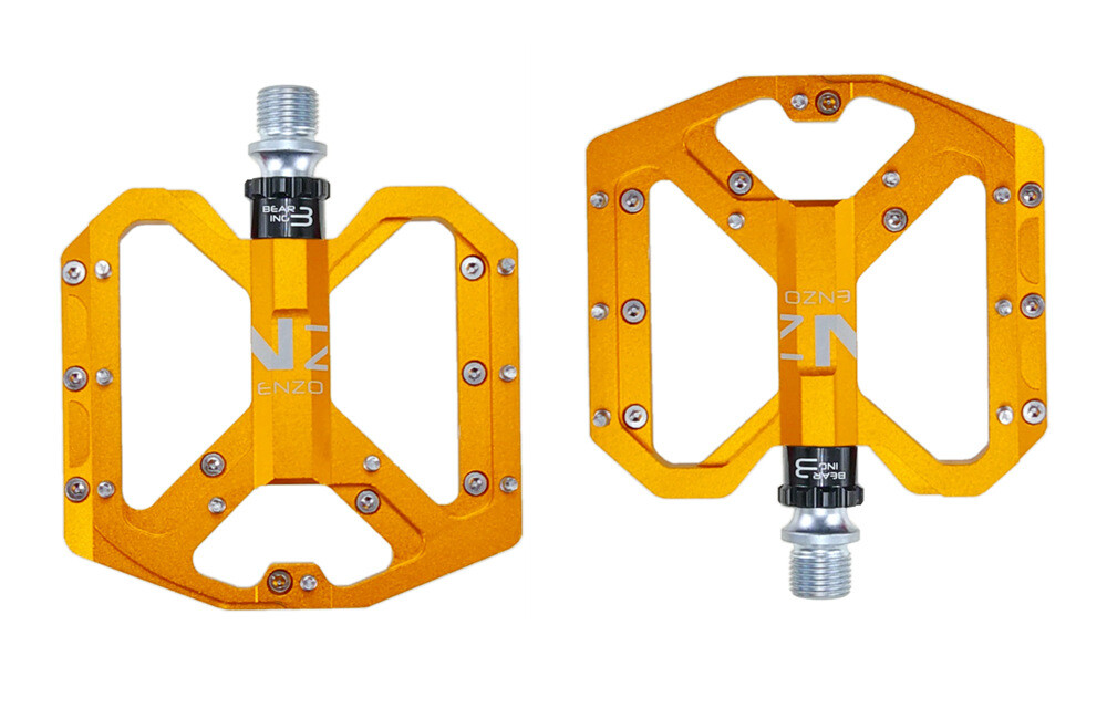 9/16 in Bicycle Flat Pedals Sealed Bearing Aluminum Mountain Bike Pedals 345g