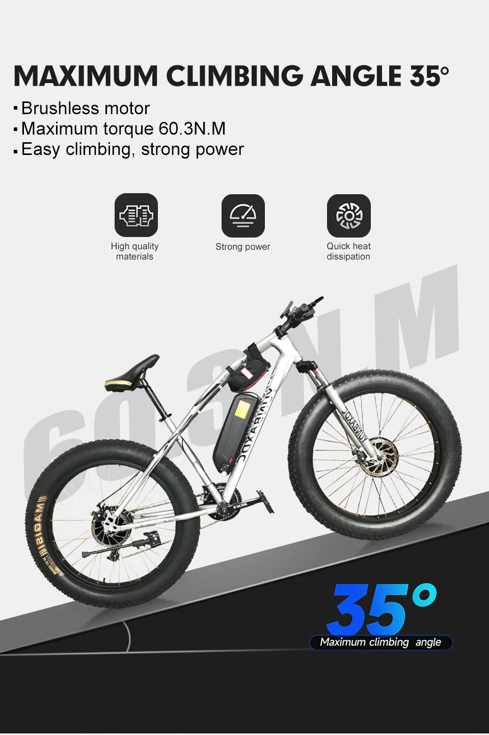 48V 1000W 4.0Tyre Rear Rotate Hub Motor Wheel for Snow E-bike Conversion Kit