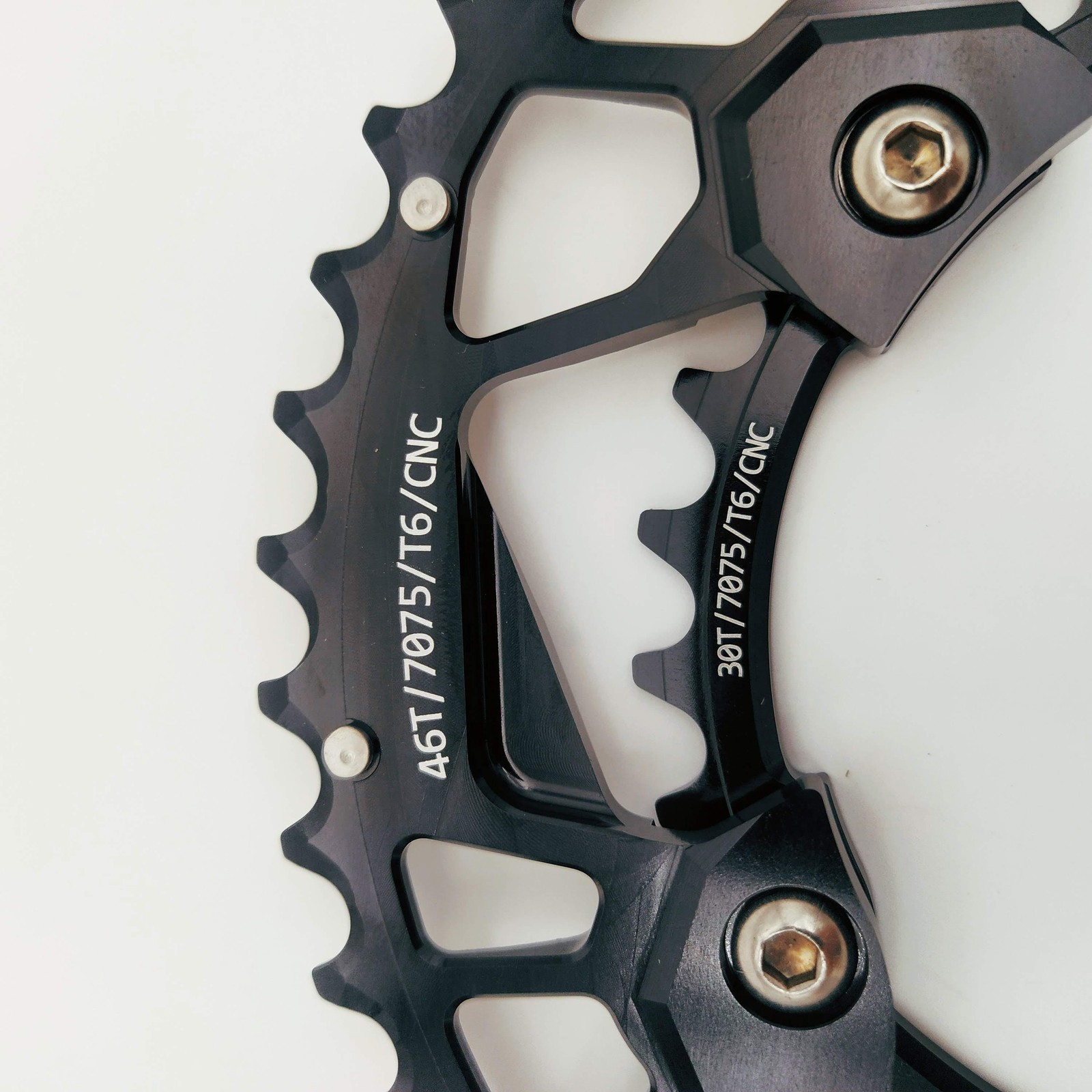 bikinGreen CNC Chainring 46/30T FoR Shimano 4 Arm 10-12 Spd Road Cyclocross Tour