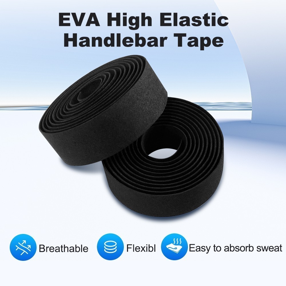 2Pcs Ebike Bike Bicycle Self-Adhesive EVA Anti Slip Handlebar Tape Bar Grip Wrap