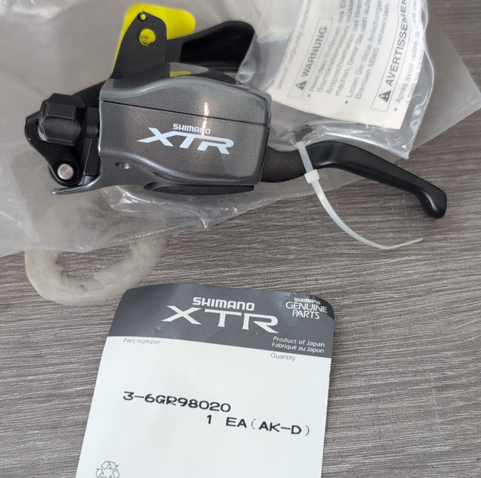 Shimano XTR Dual Control Shifter Y6GR98020 for Mountain Bike