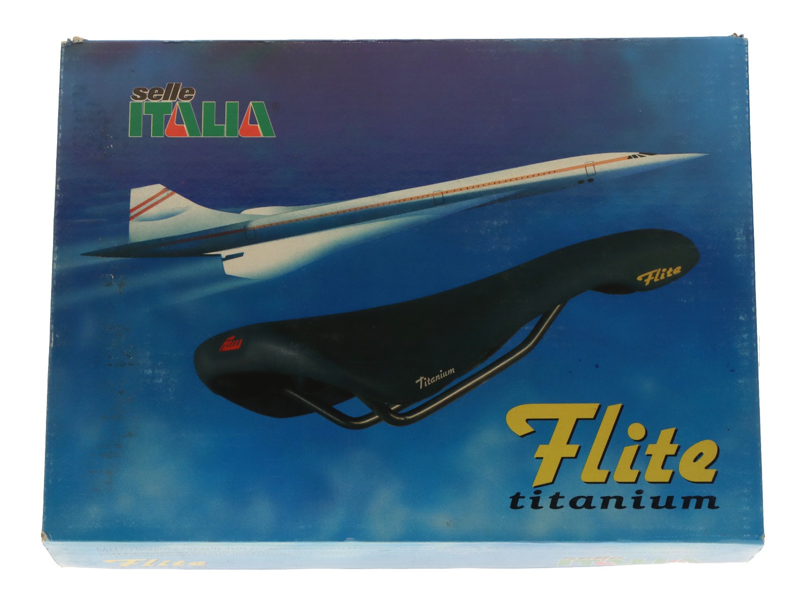 Selle Italia Flite Saddle Titanium Rails Yellow Made With Kevlar (R) NIB NOS NEW