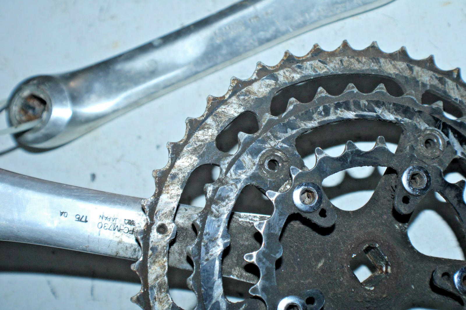 Shimano Triple Crankset Silver/Black FC-M730 175mm 46/36/24T BCD104/74 Ships USA