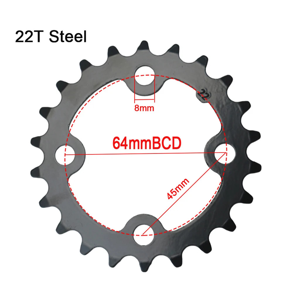 MTB Bicycle Chainring 64BCD 104BCD Double Chainwheel 22T-38T Parts